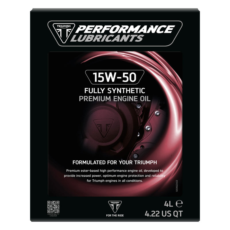 Triumph 15W-50 Fully Synthetic Premium Engine Oil (4L)