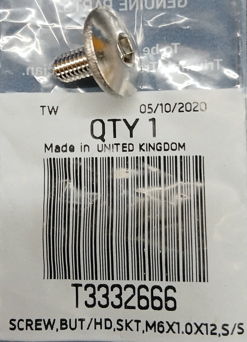 T3332666 | Screw But/Hd Skt M6 x 1.0 x 12 S/S