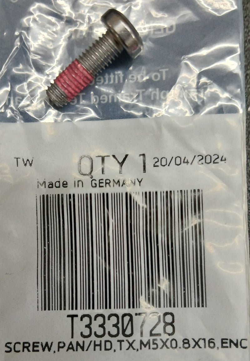 T3330728 | Screw Pan/Hd Tx M5 x 16 Enc
