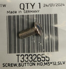 T3332655 | Screw But/HD M5 x 12. Slv