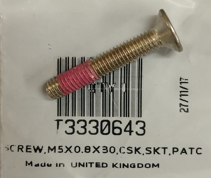 T3330643 | Screw M5 x 30 CSK SKT Patch