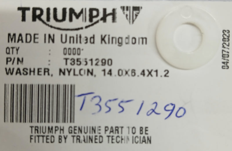 T3551290 | Washer Nylon 14.0 x 6.4 x 1.2