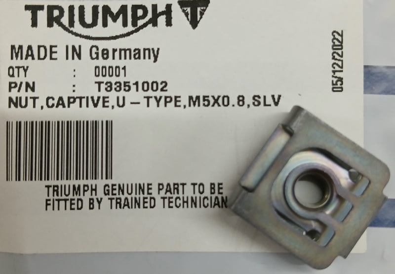 T3351002 | Nut Captive U-Type M5 Slv