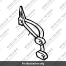 Footrest hanger rear lh (2080134-T0301)