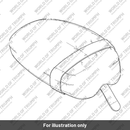 Seat, Pillion, Quilted, Brown (A9701501)