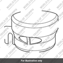Brake Res Cover, Rear, Chrome (A9730121)