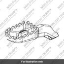 Footrest, Type 1, RH, Grey (A9770040)
