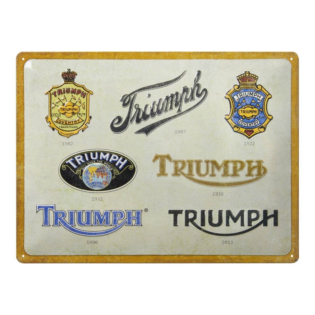 Triumph Lineage Metal Sign