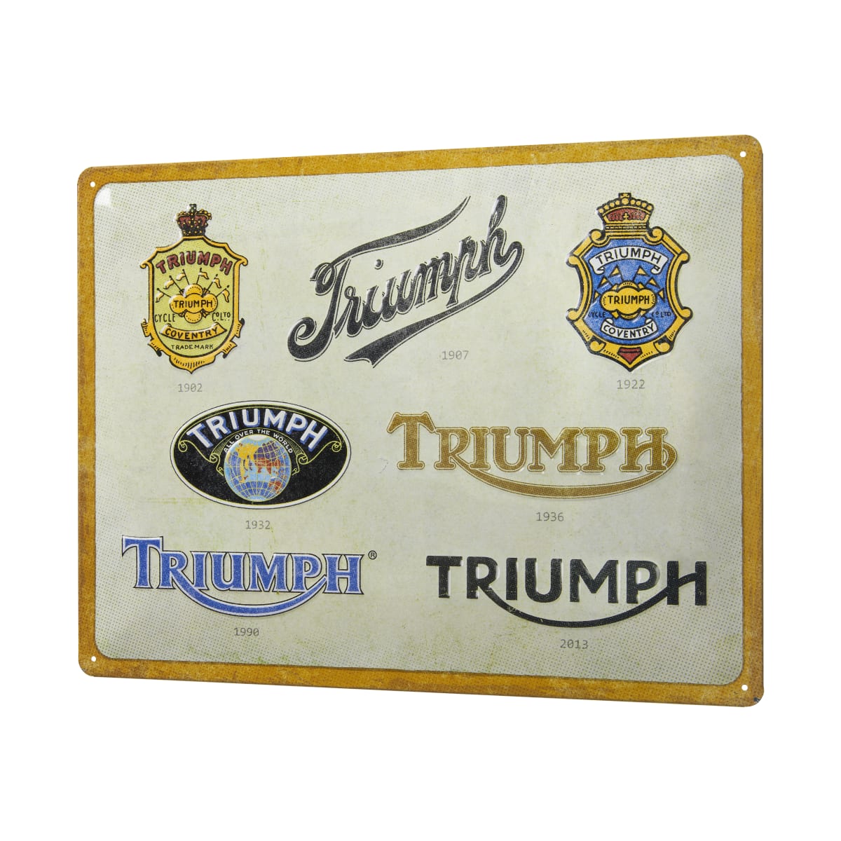 Triumph Lineage Metal Sign