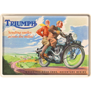 Triumph Sending Smiles Metal Postcard