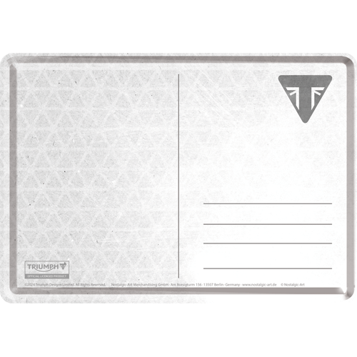 Triumph Sending Smiles Metal Postcard