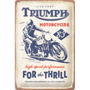 Triumph For The Thrill Tin Sign