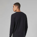 Triumph Mens Bettmann Black Long Sleeve Waffle Top