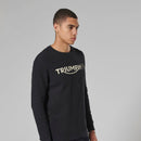 Triumph Mens Bettmann Black Long Sleeve Waffle Top