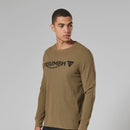 Triumph Mens Bettmann Khaki Long Sleeved Waffle Top