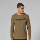 Triumph Mens Bettmann Khaki Long Sleeved Waffle Top
