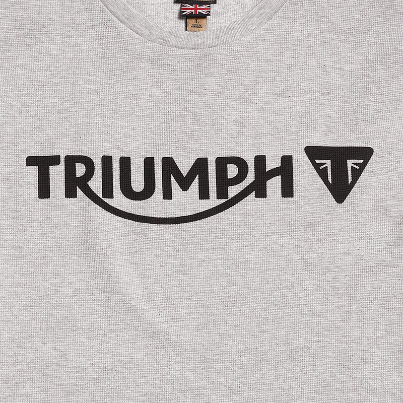 Triumph Mens Bettmann Grey Marl Long Sleeved Waffle Top