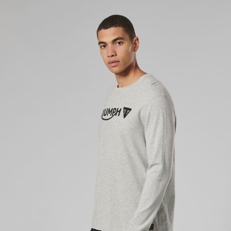 Triumph Mens Bettmann Grey Marl Long Sleeved Waffle Top