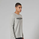 Triumph Mens Bettmann Grey Marl Long Sleeved Waffle Top