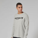 Triumph Mens Bettmann Grey Marl Long Sleeved Waffle Top
