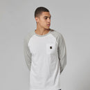 Triumph Mens Blackwell White & Grey Long Sleeved T Shirt