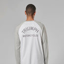 Triumph Mens Blackwell White & Grey Long Sleeved T Shirt