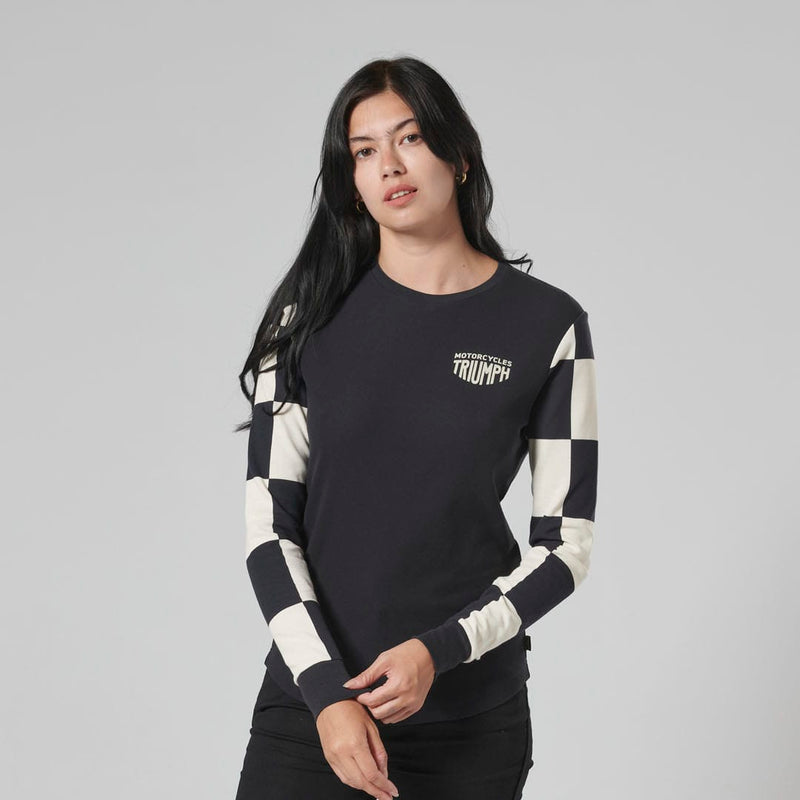 Triumph Ladies Nikki Black & Bone Long Sleeved Top