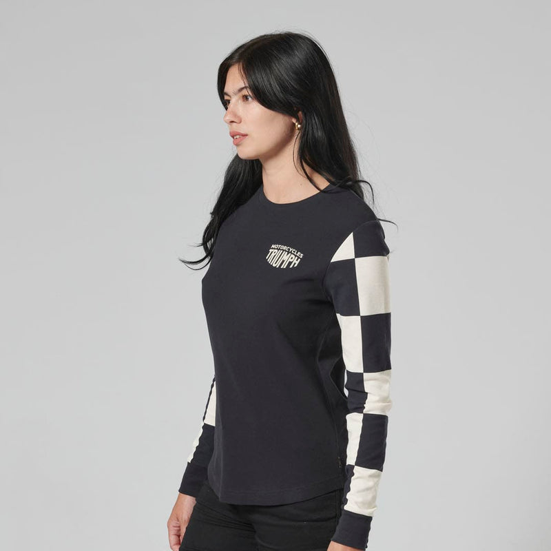 Triumph Ladies Nikki Black & Bone Long Sleeved Top