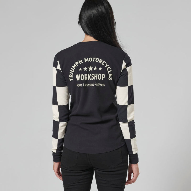 Triumph Ladies Nikki Black & Bone Long Sleeved Top