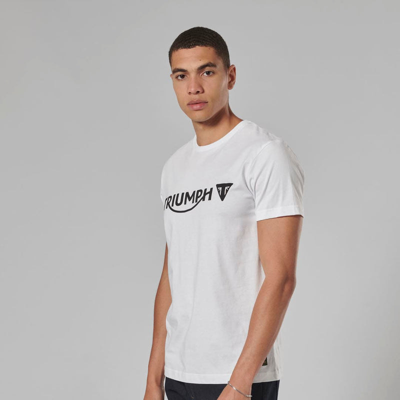 Triumph Mens Cartmel White & Black T Shirt