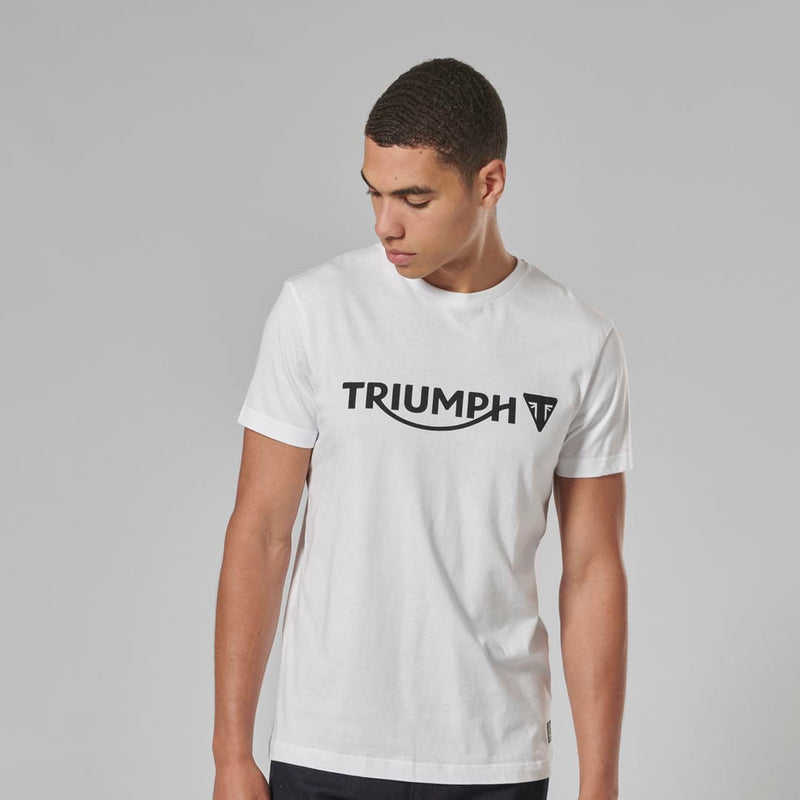 Triumph Mens Cartmel White & Black T Shirt