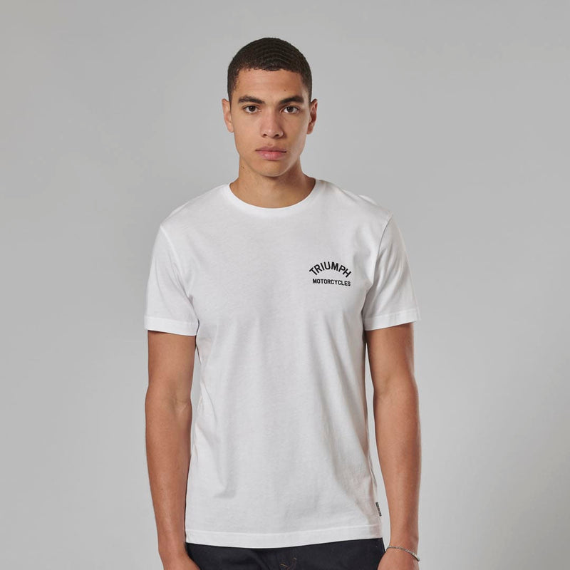 Triumph Mens Castle T Shirt - White
