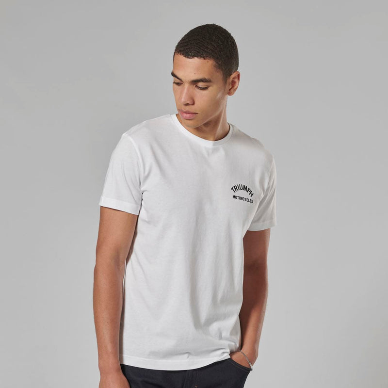 Triumph Mens Castle T Shirt - White