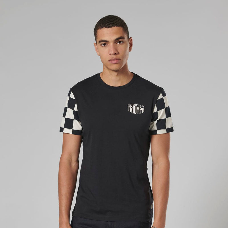 Triumph Mens Preston Black & Bone T Shirt
