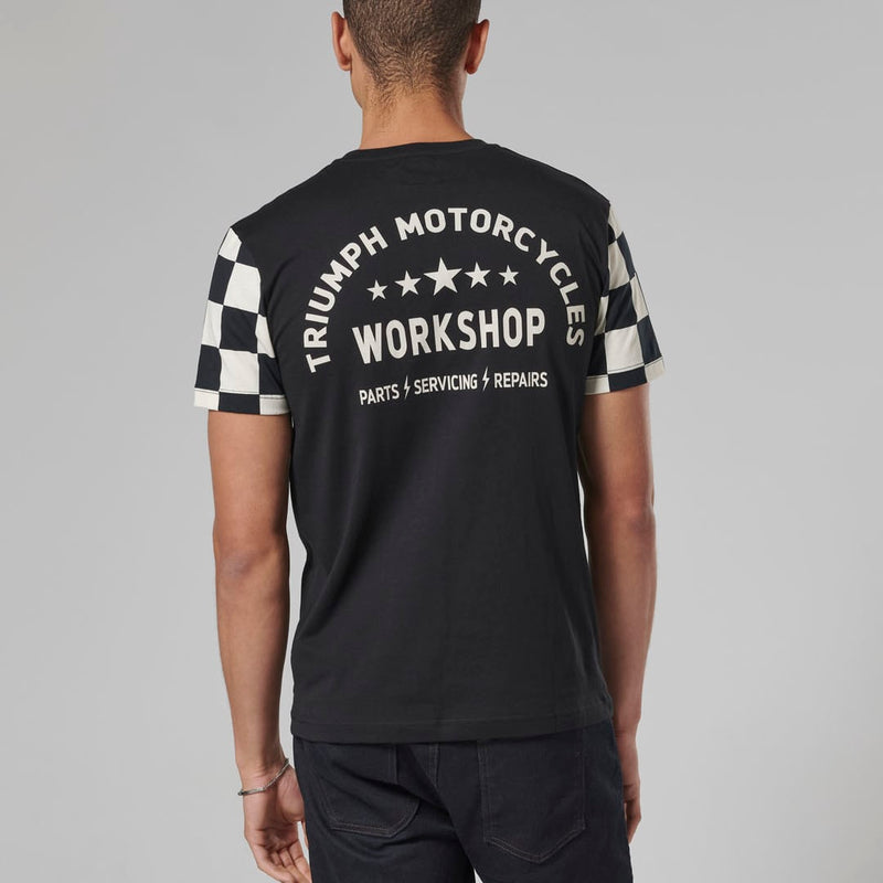 Triumph Mens Preston Black & Bone T Shirt