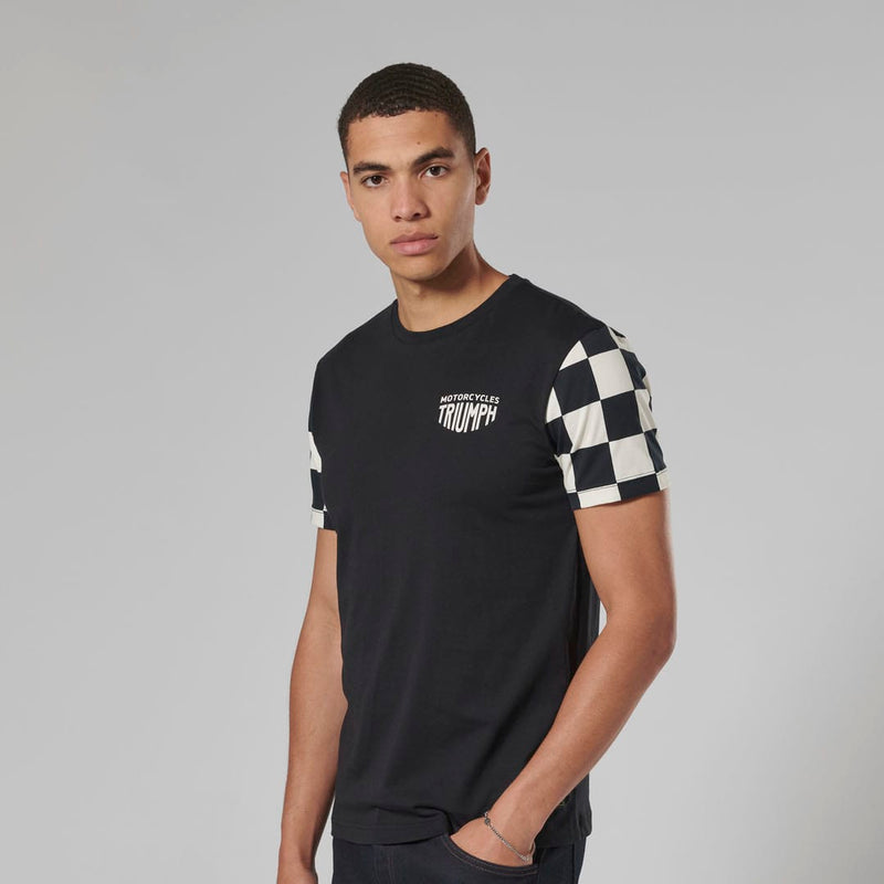 Triumph Mens Preston Black & Bone T Shirt