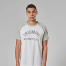 Triumph Mens Saltern White & Grey T Shirt