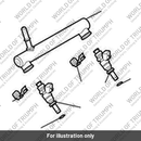 Fuel Rail Assy, High Flow (T1241970)