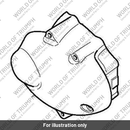 Sprocket Cover, Brushed & Chromate (T1260897)