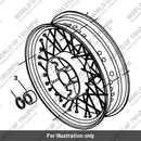 Rim,17" x 3.5", 40 Spoke, Al (T2010341)