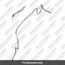 Brake Line, Modulator to Caliper, Front (T2022461)