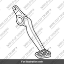 Brake Pedal, Black (T2023521)