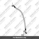 Brake Line, Headstock to Caliper, Front R (T2028151)