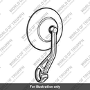 Bar End Mirror Assy, Brushed (T2060089)