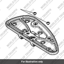 Casting, Footboard, RHF, Chrome (T2081297)