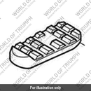 Footrest Rubber, Pillion (T2082289)