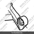 Footrest Hanger, LH, Black (T2088256)