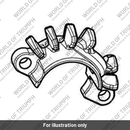 Casting, Finned, Upper, RH, Chrome (T2201238)