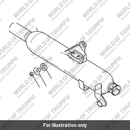 Silencer Assy, LH, Short, Black (T2202713)