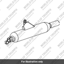 Silencer Assy, LH, Short, Black (T2203277)